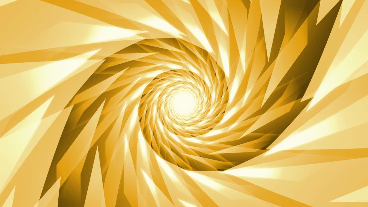 Sfondo animato di tunnel spaziale con vortice a spirale astratto arancione