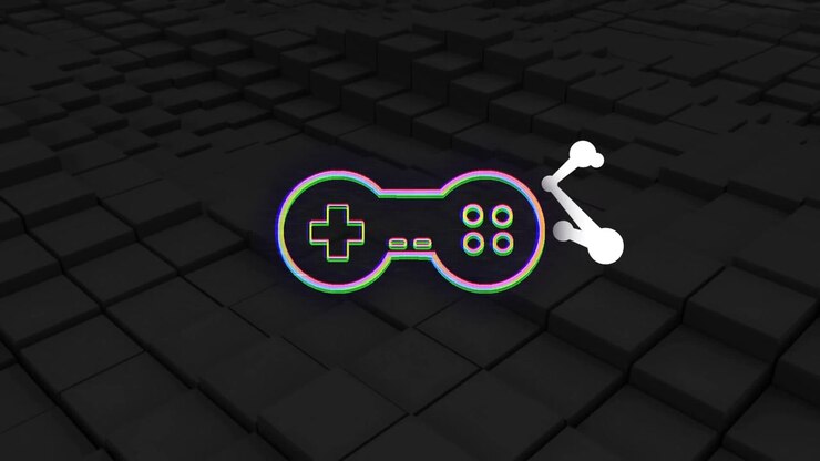 Animation of game pad controller over mesh of squares