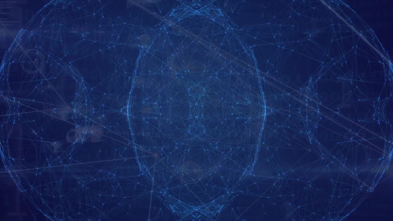 Animation des Netzwerks von Verbindungen über die Datenverarbeitung