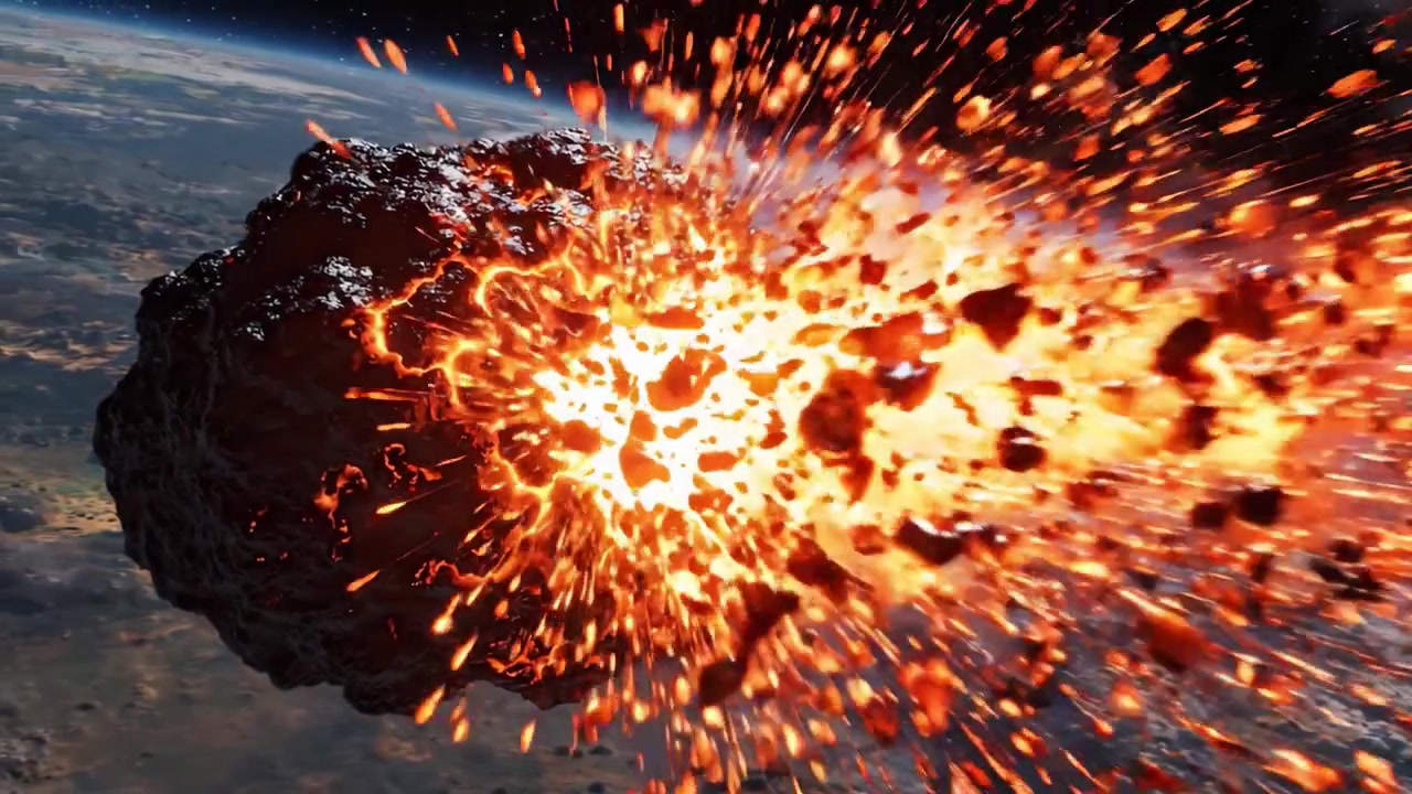 Asteroid Raksasa Bertabrakan dengan Bumi, Memancarkan Api dan Puing-puing Intens dalam Pertemuan Kosmik Menakjubkan yang Terekam dari Luar Angkasa