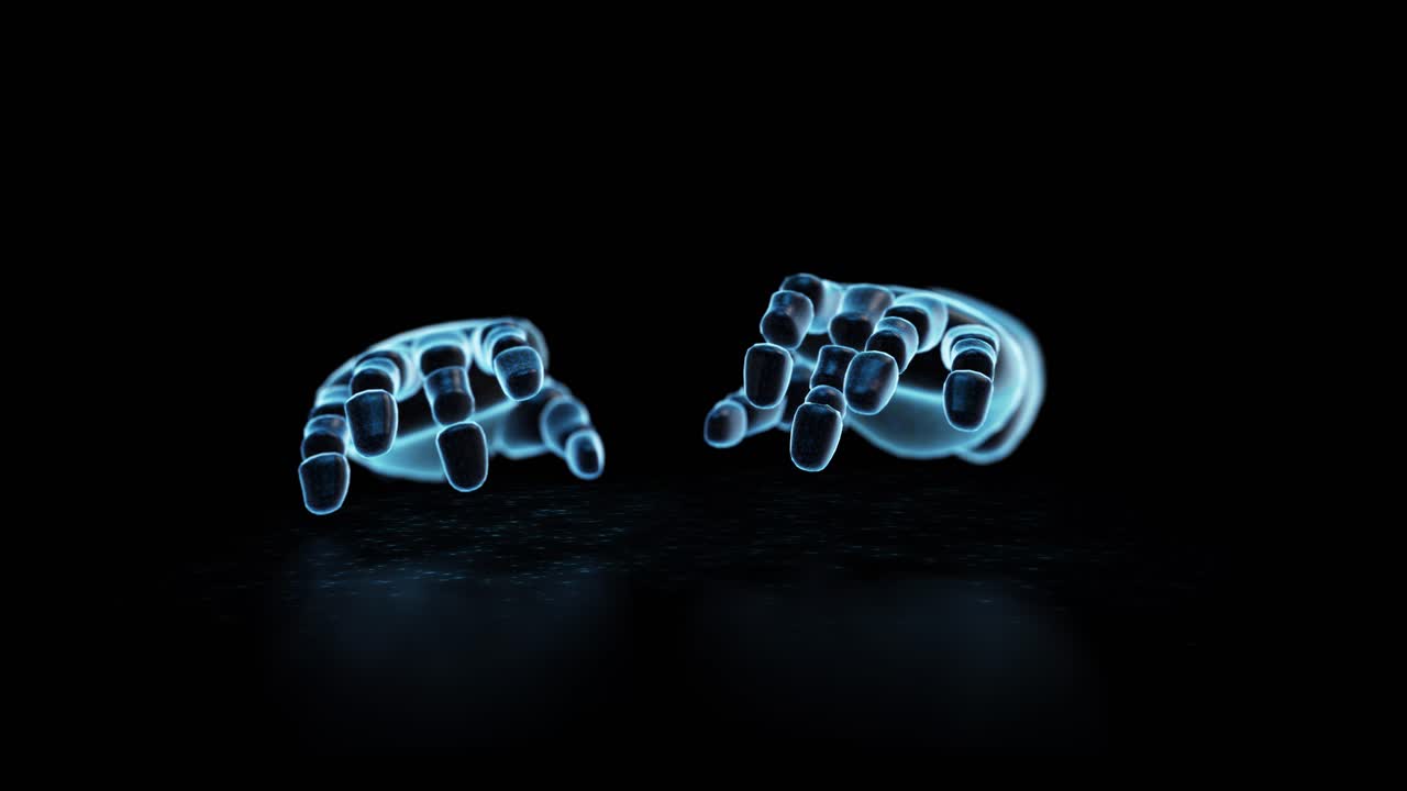 un bucle de chat escribiendo mensajes con inteligencia artificial manos de bot resolución 4k