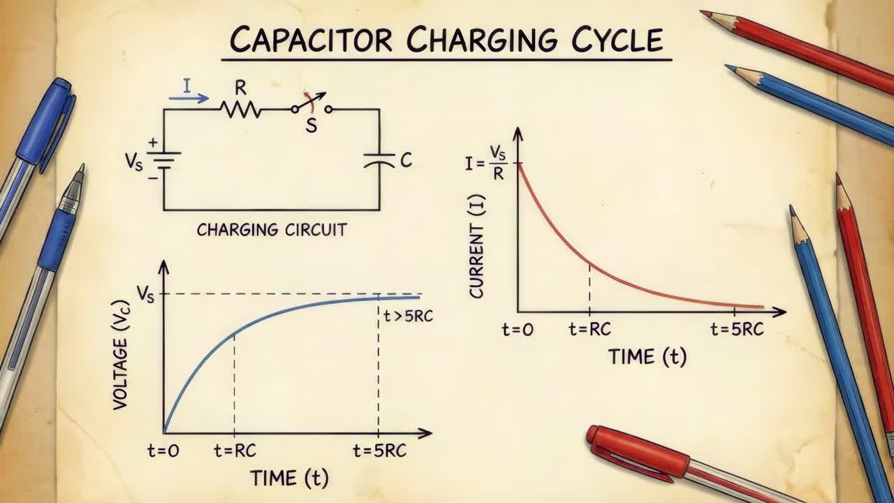 Diagramma del ciclo di carica del condensatore