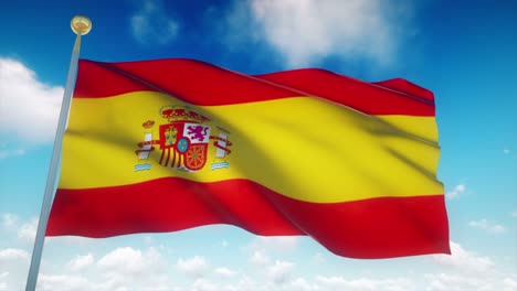 4k highly detailed flag of spain loopable