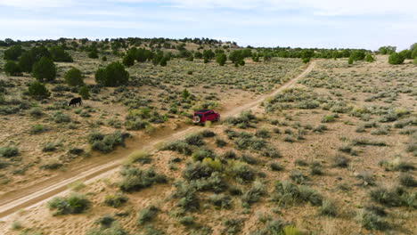 wrangler jeep driving across off-road trails to white pocket, utah, united states