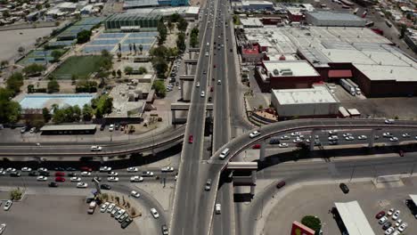 the multilevel bridge takes open with traffic and a little color