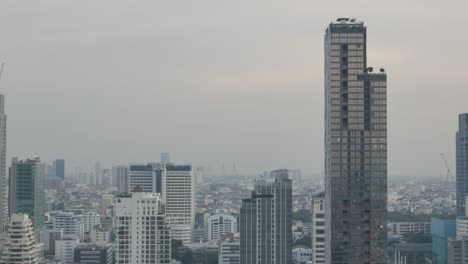 從天空看到曼谷城市的鳥眼景色