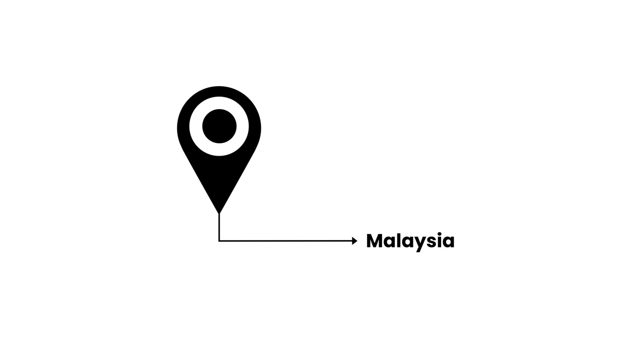 Location of Malaysia on map