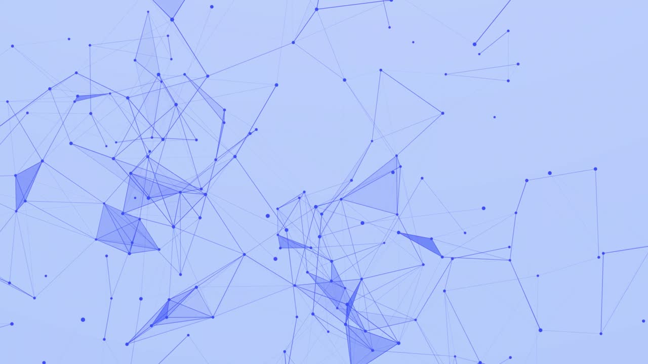 Abstract digital connection moving dots and lines. Technology background. Network connection structure. Plexus effect. 3d Seamless loop. 4K