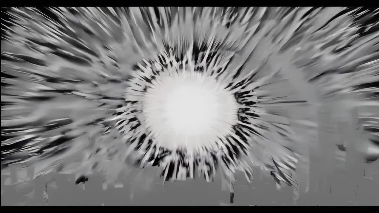 Abstract Black and White Visual Explosions