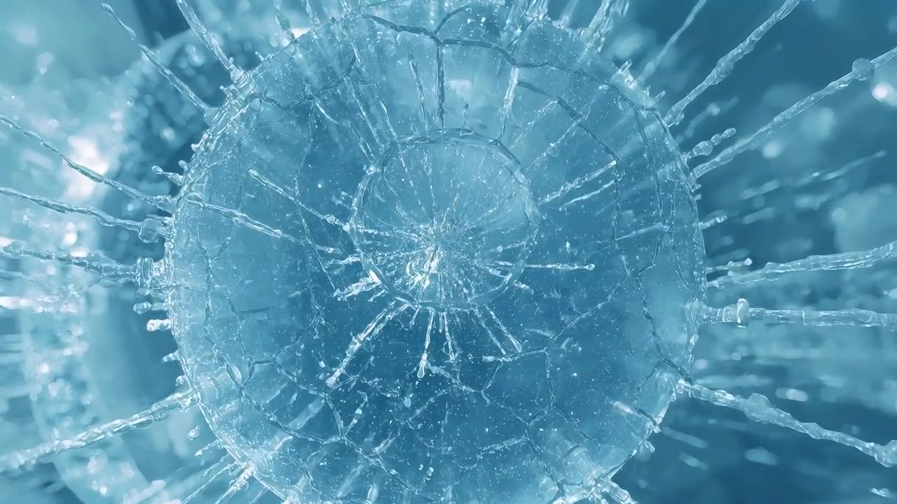 Formazione di una corona liquida centrale dopo l'impatto di una goccia in un laboratorio macro, con getti radiali e perle che si estendono.