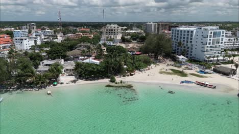 circling around dominican republic costal city