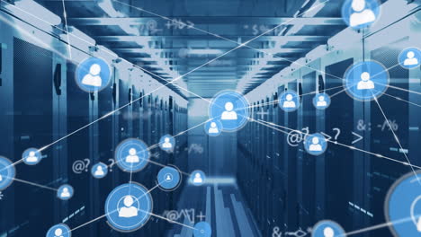 animation of network of connections over computer servers