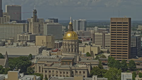 atlanta georgia aerial v635 pan left shot of historical building with golden dome - dji inspire 2, x7, 6k - july 2020