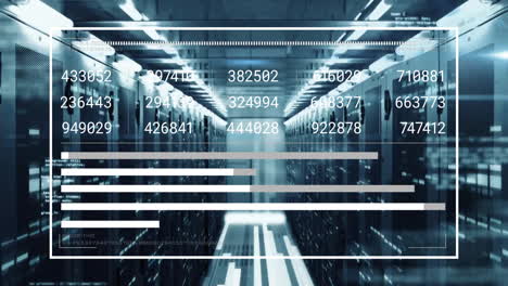 Animation-of-digital-data-processing-over-computer-servers