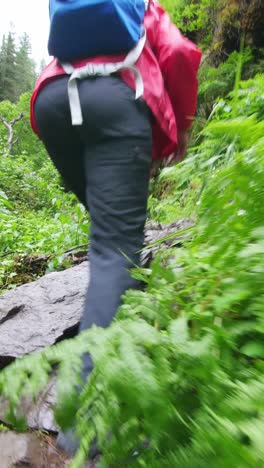 escalando en las montañas