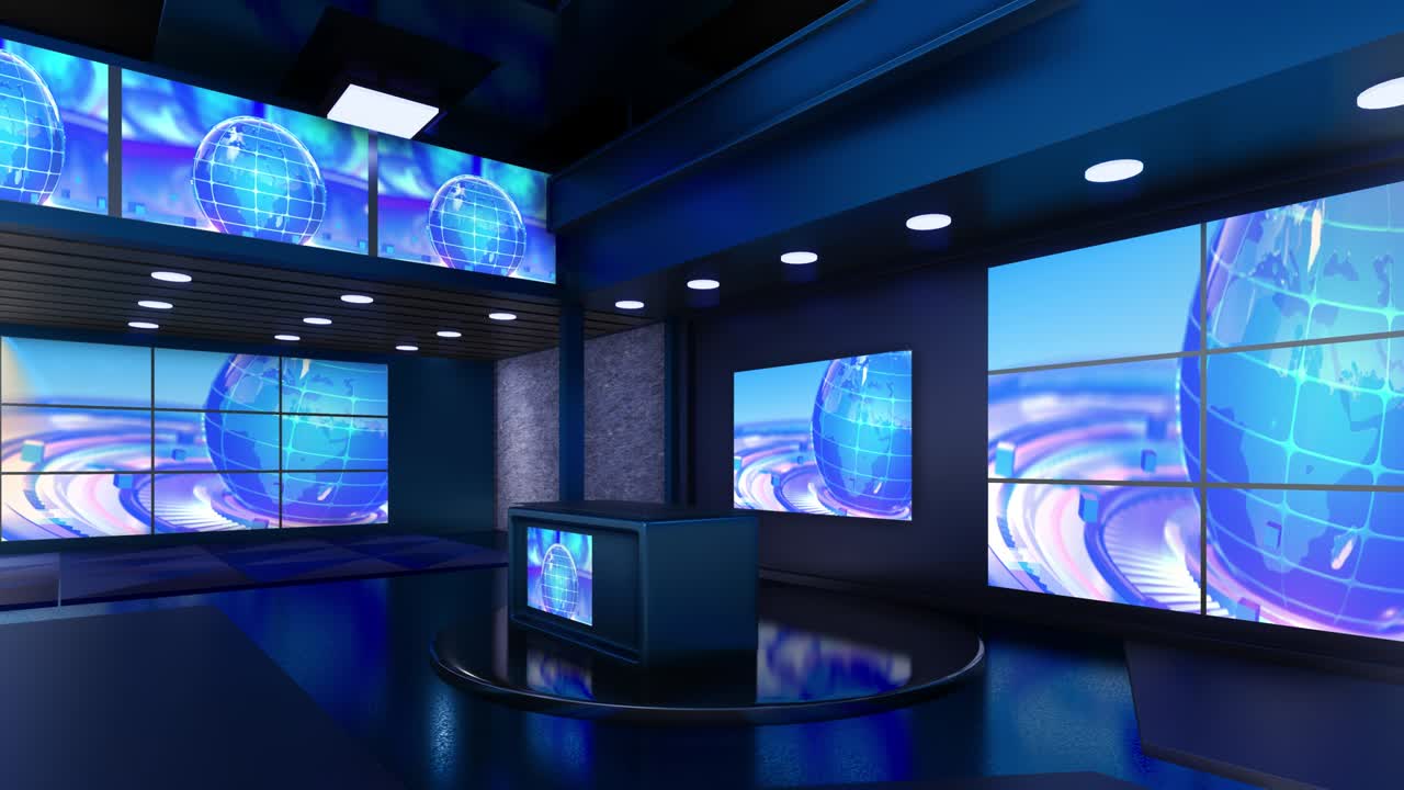 3D 가상 TV 스튜디오 뉴스