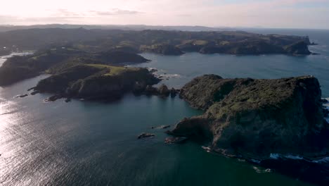 coastal landscape surrounded by pristine ocean in tutukaka, northland, new zealand