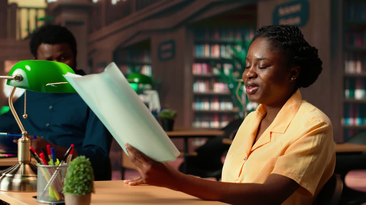 académico afroamericano estresado no puede comprender y memorizar las notas de la lección