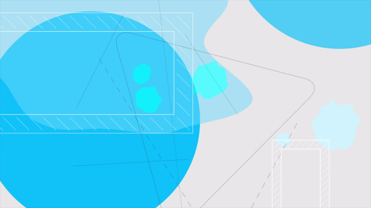 회색과 파란색 기하학적 최소 운동 배경