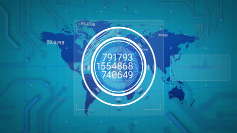 Animación-Del-Procesamiento-De-Datos-Sobre-El-Mapa-Mundial