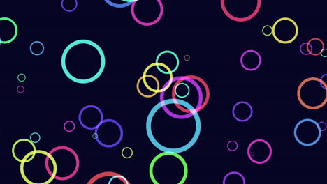 colorful circles arranged in circular pattern on black background