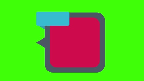 animación de un icono infográfico en un fondo de pantalla verde