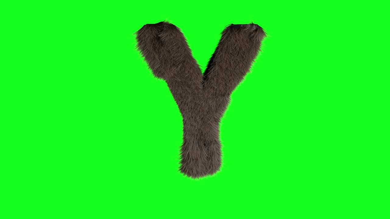 abstracto letra peluda y signo peludo esponjoso