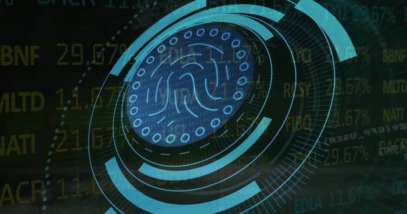 Animation of molecules scope scanning over data processing