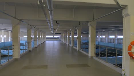 corridor over industrial water tank