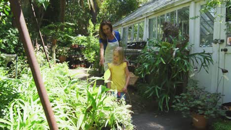 mother and daughter passing time together in nature