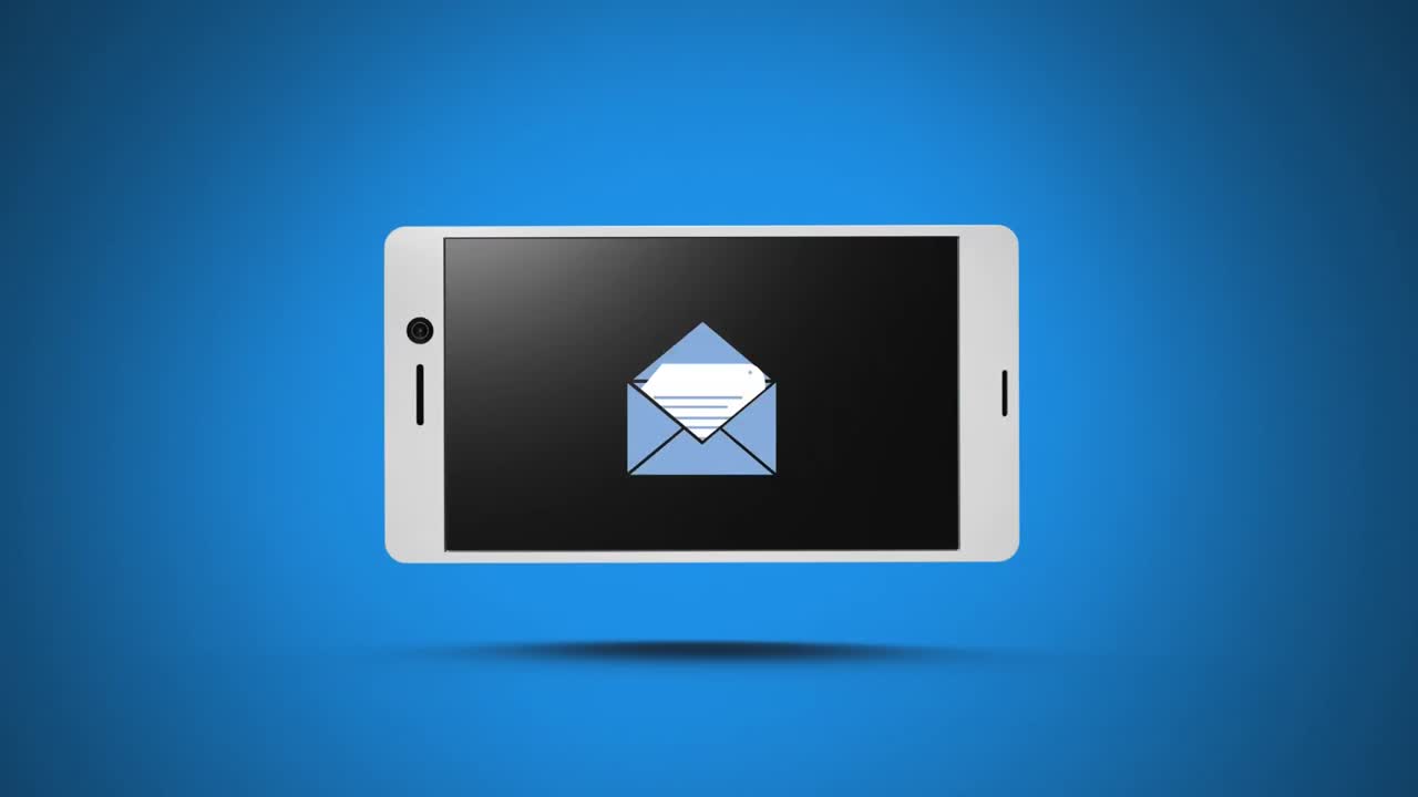 teléfono inteligente con un mensaje en su pantalla