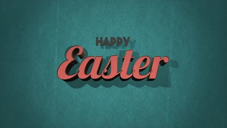 Retro-Happy-Easter-text-on-green-vintage-texture-in-80s-style