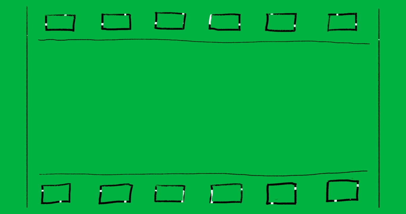 Filmstrip frame remaining unchanged on transparent background serving placeholder for media preview