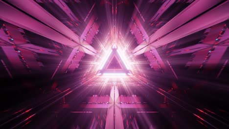 VJ-loop-through-triangular-neon-tunnel-kaleidoscope-effect