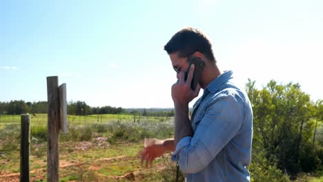 man talking on mobile phone 4k