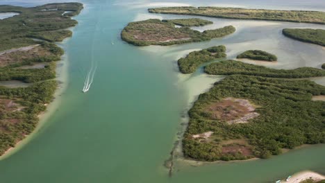 aerial view over the beautiful coastline of chiapas, mexico