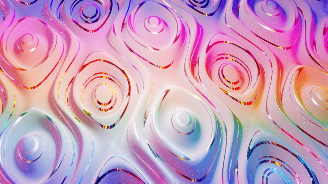 모양, 그라디언트 색상 및 흐름 파동이있는 액체의 아름다운 iridescent 파동 표면, 무지개 반이고 매트 액체, 부드러운 부드러운 애니메이션으로 창의적인 밝은 bg.