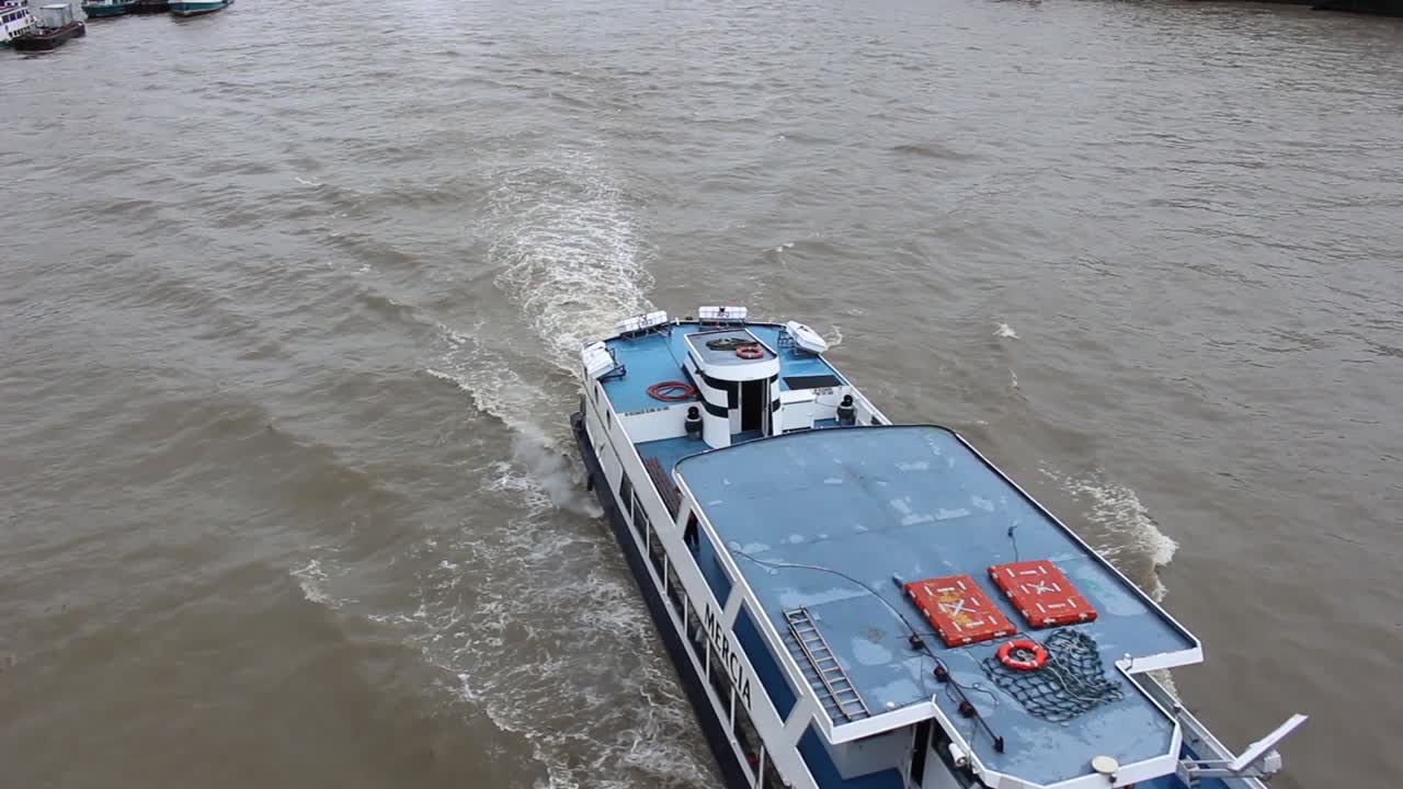 small empty transport ship for people