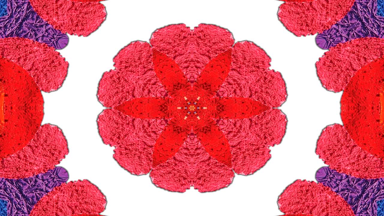 abstracto flores coloridas concepto de flora patrón simétrico ornamental decorativo caleidoscopio movimiento círculo geométrico y formas de estrellas