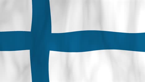 finnish flag waving in the wind