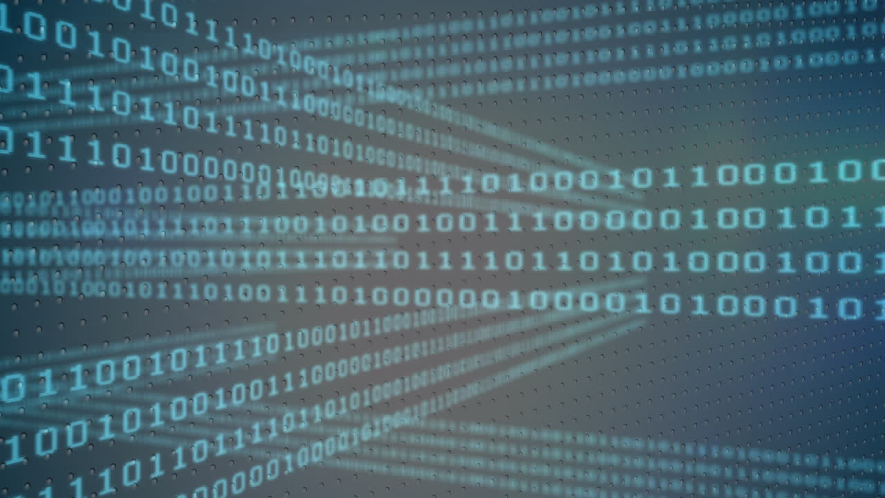 Animation of data processing and binary coding