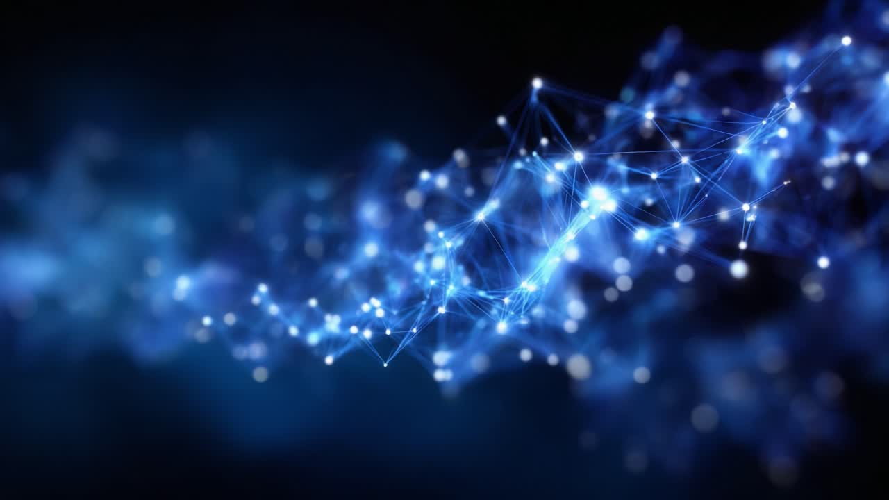 Dynamic Visualization of Complex Data Structures Showcasing Interconnected Graphs and Nodes in a Mesmerizing Blue Color Palette Representing Technology and Innovation