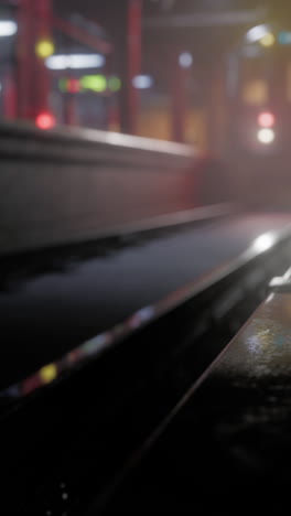 blurred subway station escalator