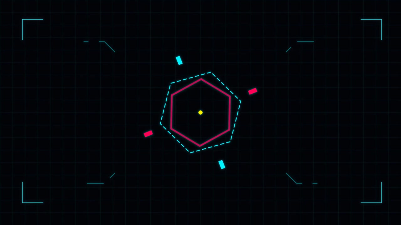 Abstract Hexagonal HUD Interface Animation