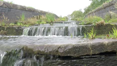 dam waterway with flowing water