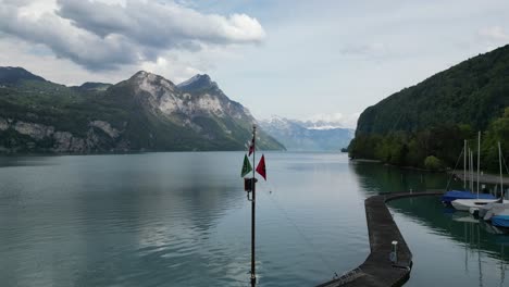 Boats-moored-on-lake-basin