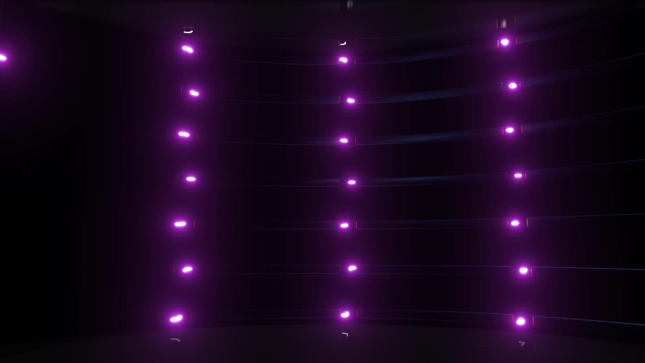 Purple Neon Lights in a Curvy Room