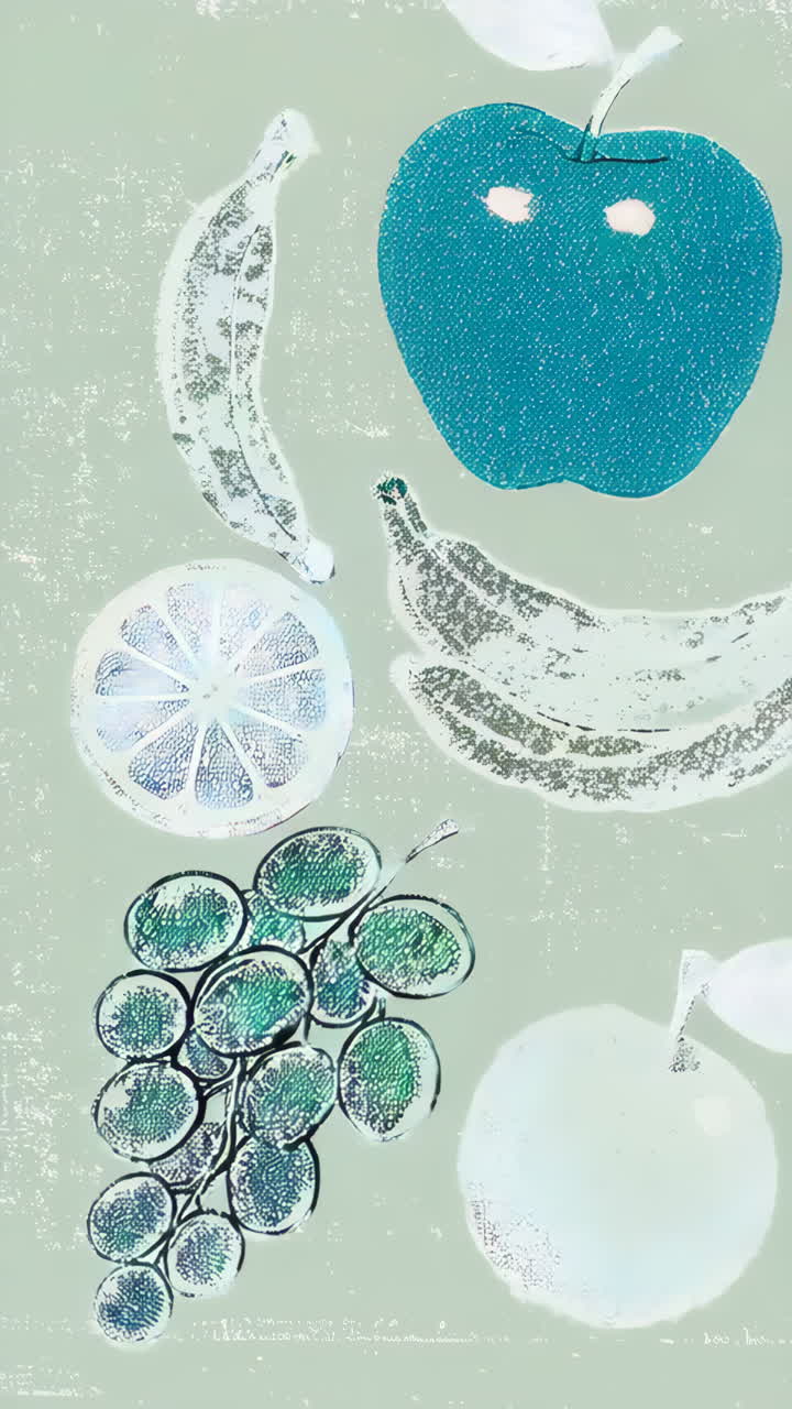 Assorted Colorful Fruit Illustrations