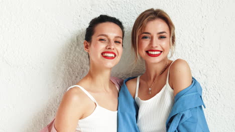 two happy women