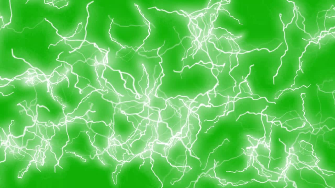 relámpago chispas gráficos de movimiento con fondo de pantalla verde
